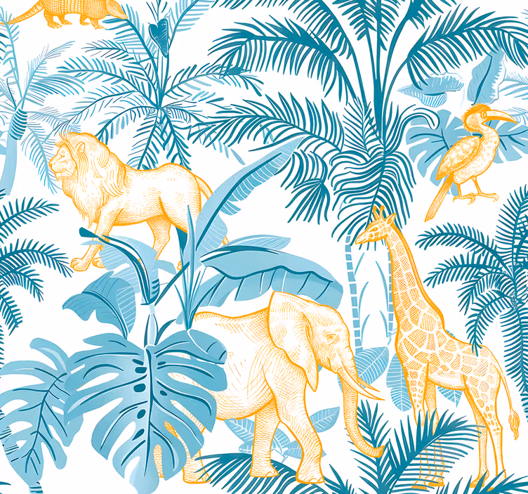 Papier peint animaux modèle africain - TenStickers
