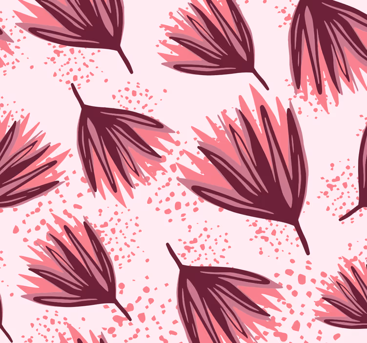 Papier peint floral motif à motif rose - TenStickers