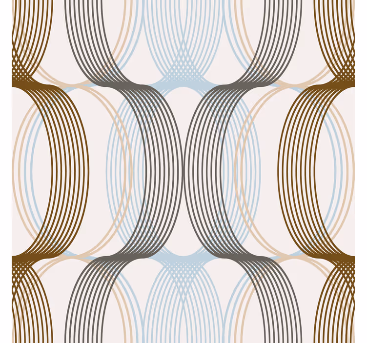 Papier peint moderne lignes ondulées - TenStickers