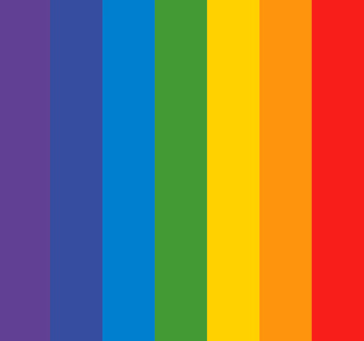 Papier peint ligne verticale Rayures arc-en-ciel - TenStickers