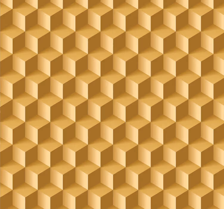 Papier peint 3D texture cubique beige - TenStickers