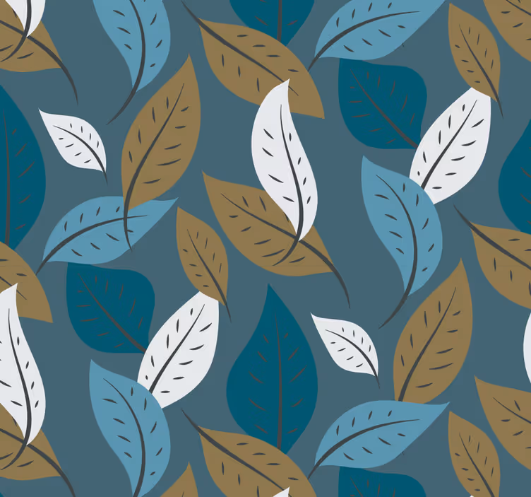 Papier peint salon motif de feuilles simples - TenStickers