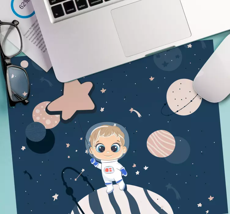 Tapis de souris animé personnage astronaute mignon - TenStickers