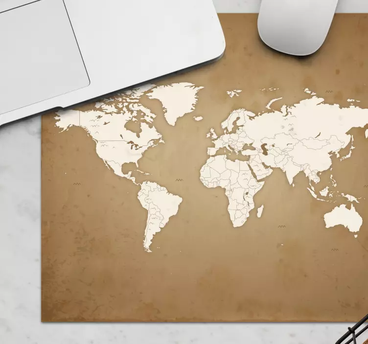 tapis de souris carte du monde Fond vintage - TenStickers