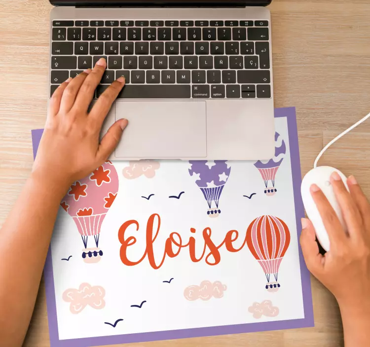 Tapis de souris ballons de hot air colorés - TenStickers