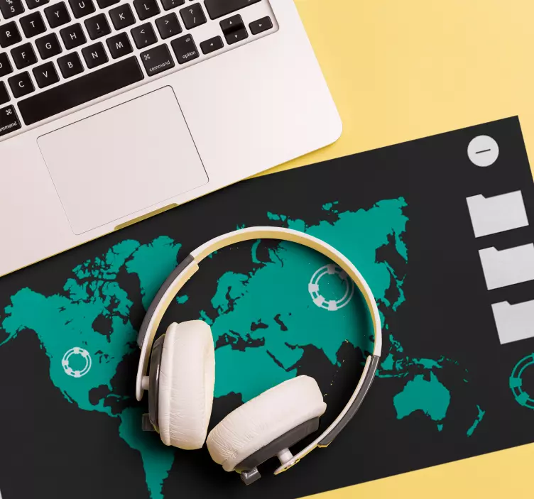 Tapis de souris carte du monde design - TenStickers