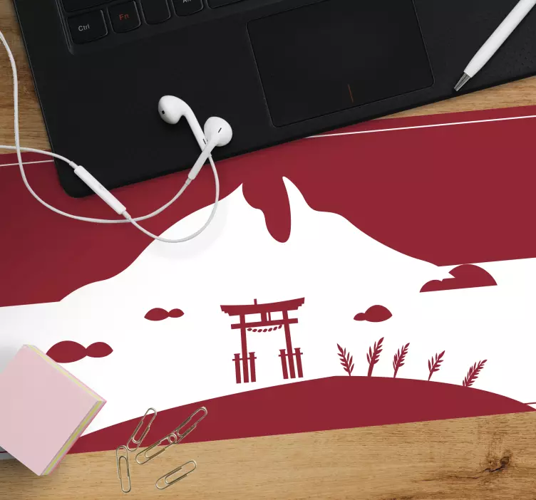 Tapis de souris carte du monde porte torii japonais - TenStickers