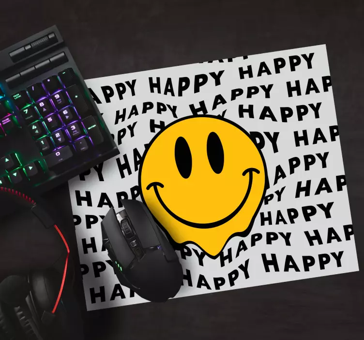 Tapis de souris citation Émoticône sourire - TenStickers