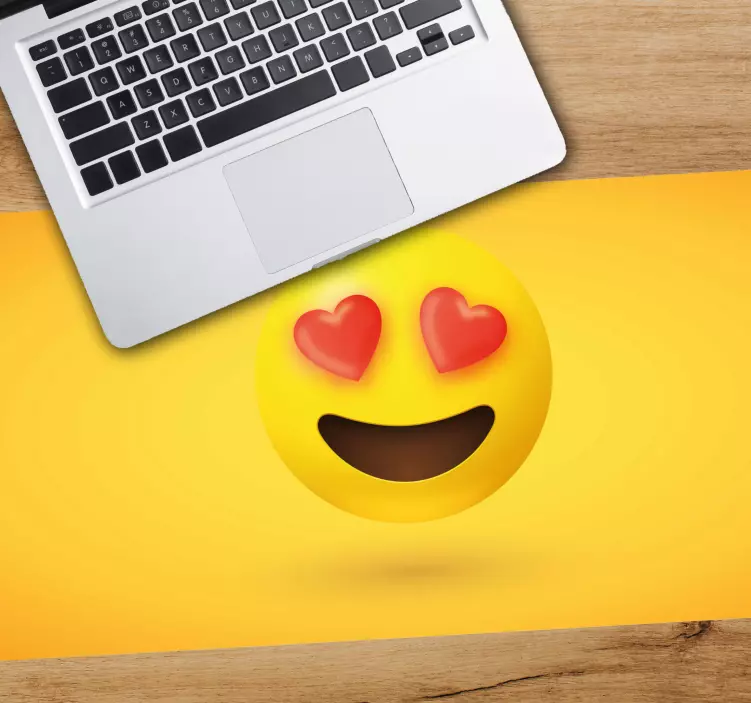 Tapis de souris citation Émotion amoureuse emoji - TenStickers
