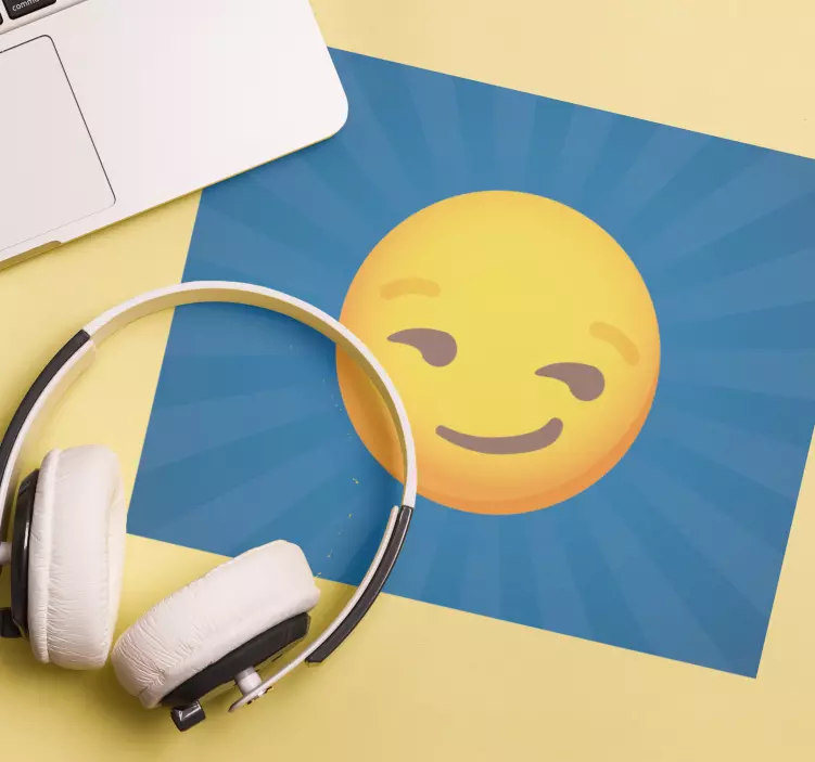 Tapis de souris citation Émotion emoji souriante - TenStickers