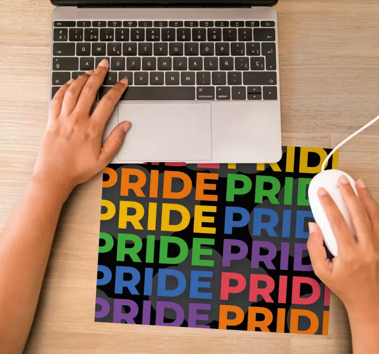 Tapis de souris citation texte coloré de fierté - TenStickers