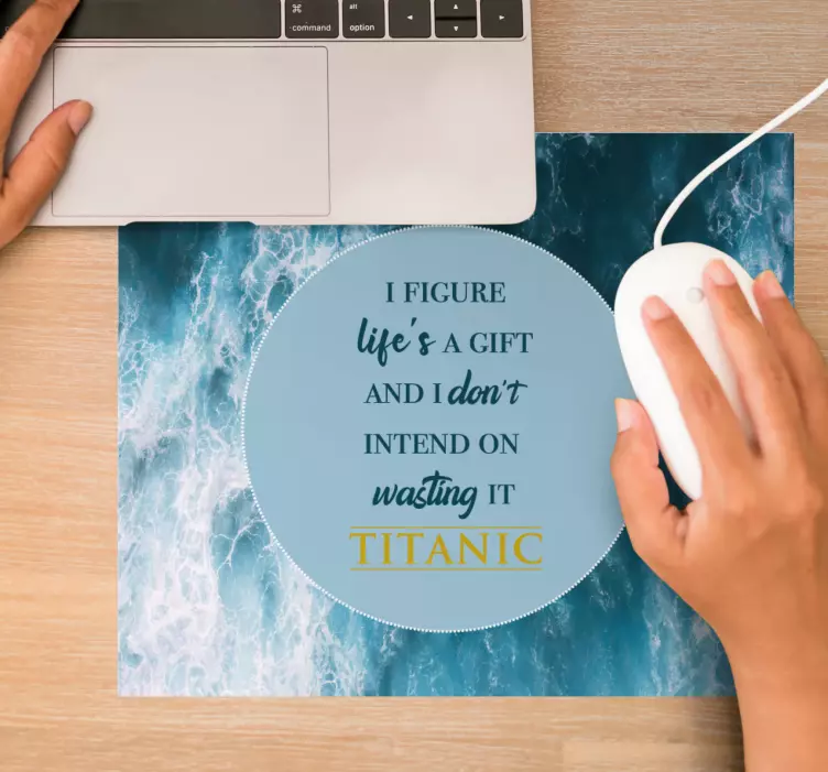 Tapis de souris citation vagues inspirantes - TenStickers