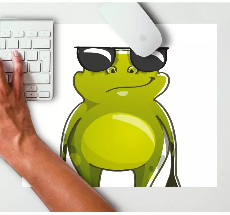 Tapis de souris grenouille lunettes de soleil - TenStickers