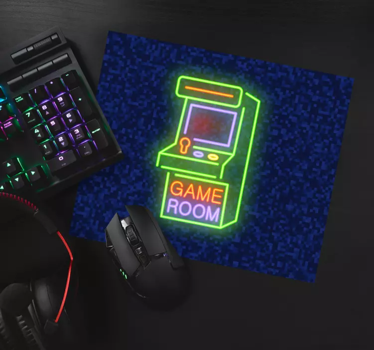 Tapis de souris gamer arcade de jeu néon - TenStickers