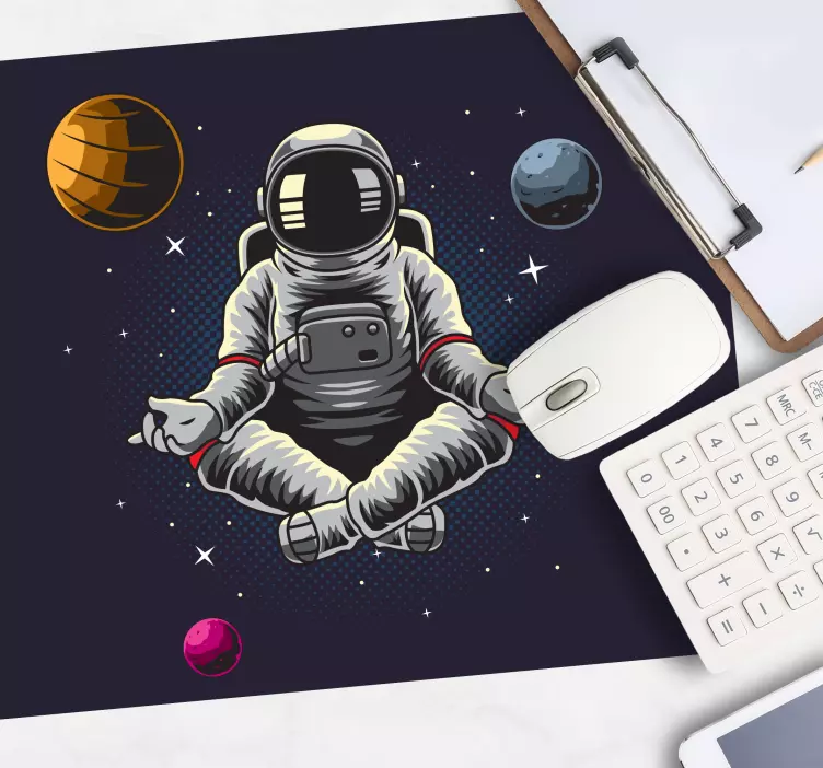 Tapis de souris gamer astronaute en méditation - TenStickers