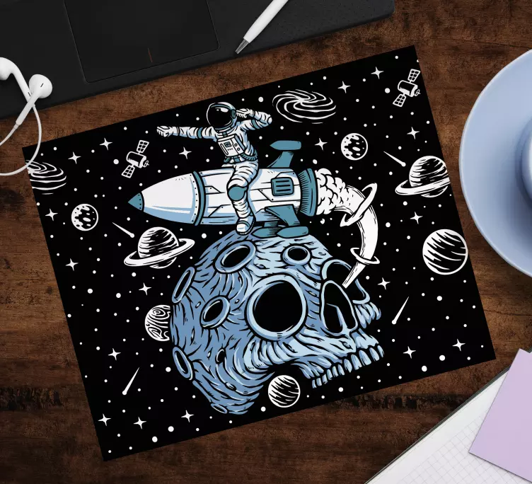 Tapis de souris gamer astronaute sur fusée - TenStickers
