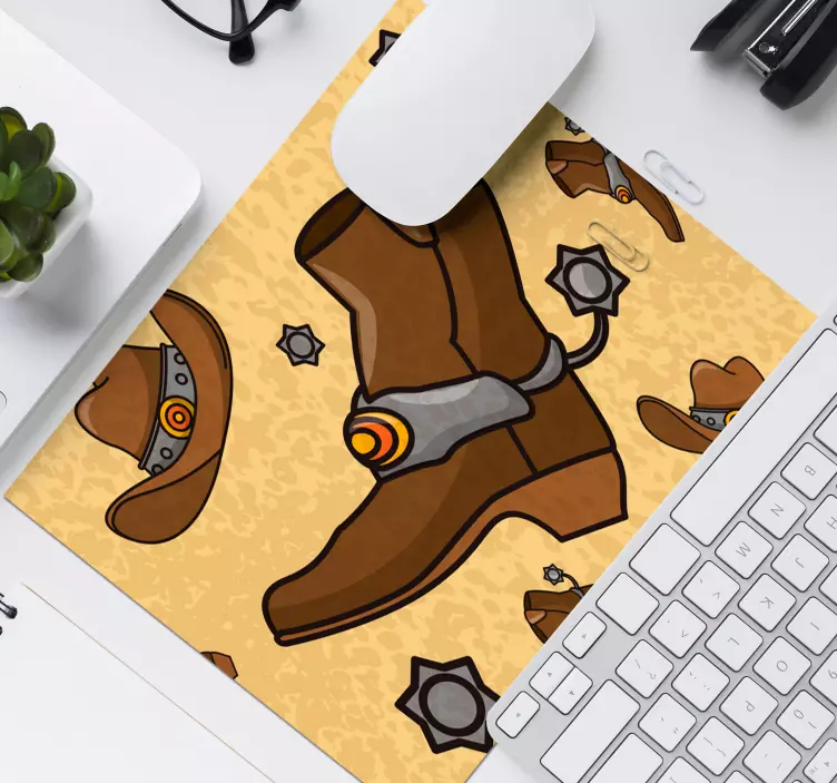 Tapis de souris gamer bottes western - TenStickers