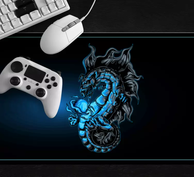 Tapis de souris gamer design de dragon fierce - TenStickers