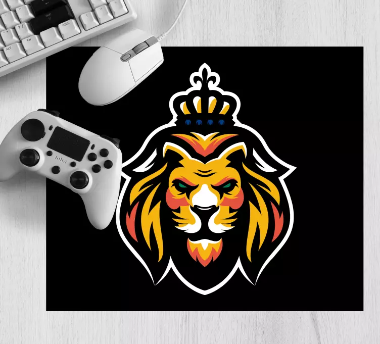 Tapis de souris gamer emblème roi lion - TenStickers