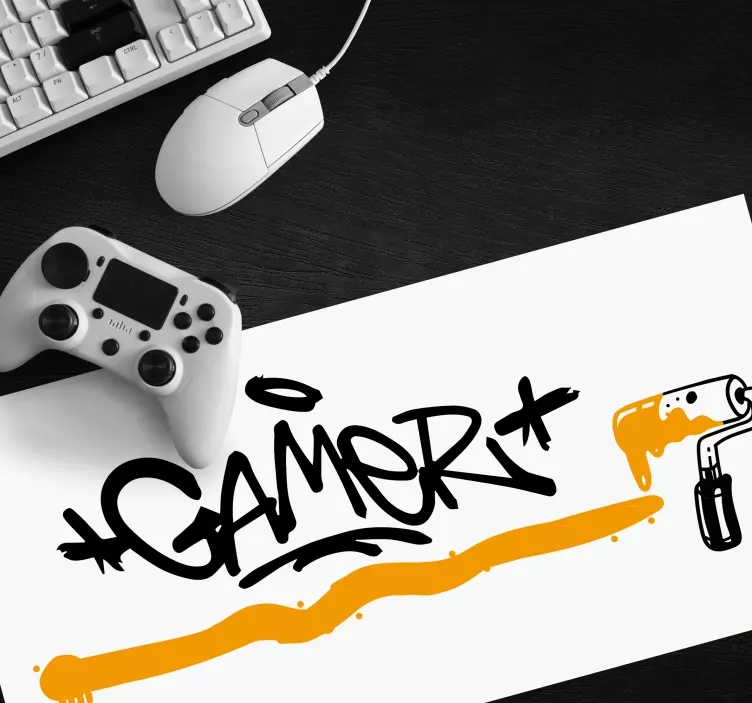 Tapis de souris gamer graffiti gamer affirmation - TenStickers