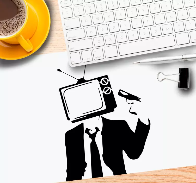 Tapis de souris gamer imagerie tête de télévision - TenStickers