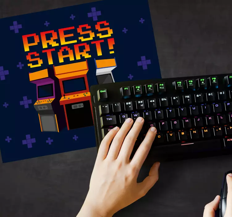 Tapis de souris gamer machines d'arcade rétro - TenStickers