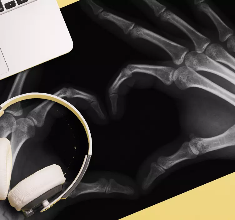 Tapis de souris gamer mains de squelette en cœur - TenStickers