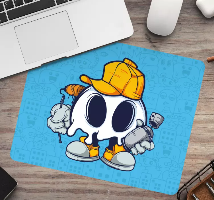 Tapis de souris gamer personnage fantôme travailleur - TenStickers