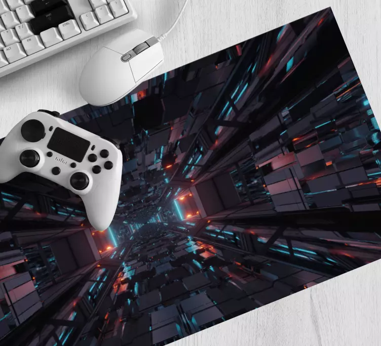 Tapis de souris gamer profondeur technologique futuriste - TenStickers