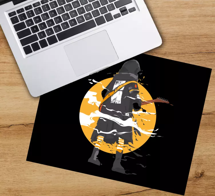 Tapis de souris gamer silhouette de guitariste - TenStickers