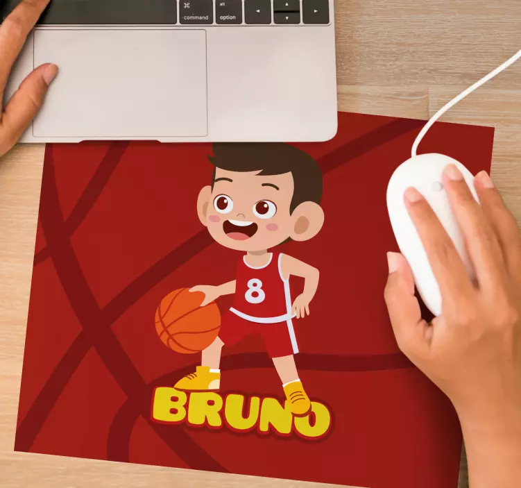 Tapis de souris joyeux joueur de basketball - TenStickers