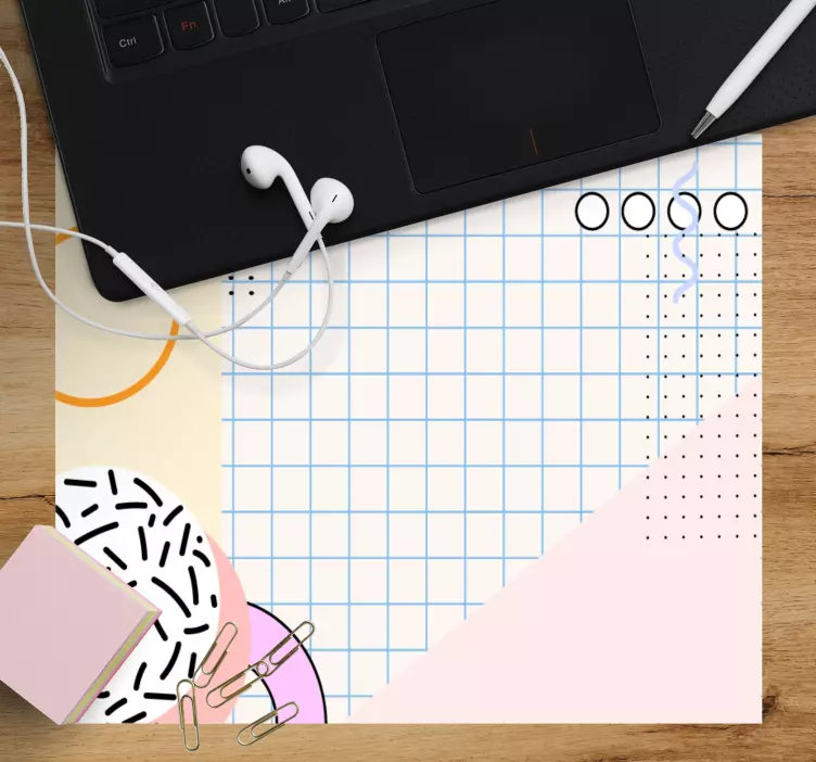 Tapis de souris motif agencement géométrique coloré - TenStickers
