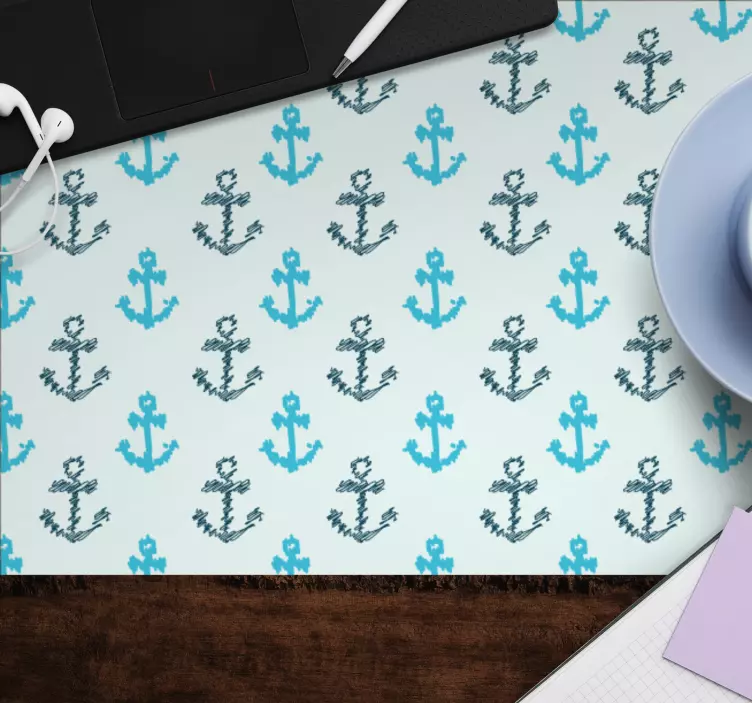 Tapis de souris motif ancres répétées - TenStickers