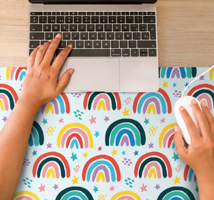 Tapis de souris motif arc-en-ciel coloré - TenStickers