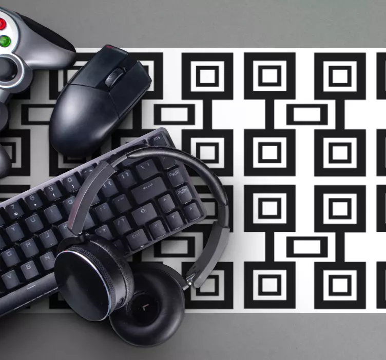 Tapis de souris motif arrangement carré géométrique - TenStickers