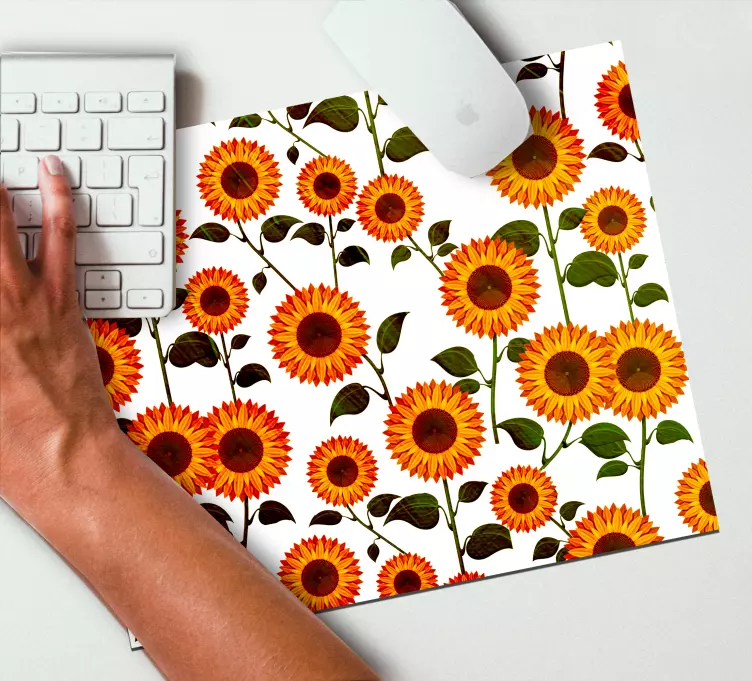 Tapis de souris motif arrangement de tournesols vibrants - TenStickers