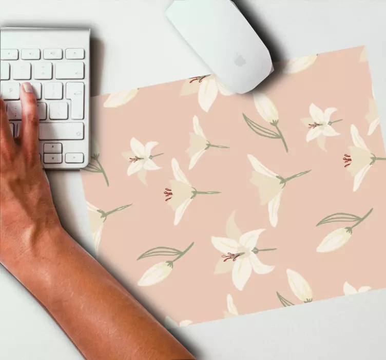 Tapis de souris motif arrangement floral doux - TenStickers