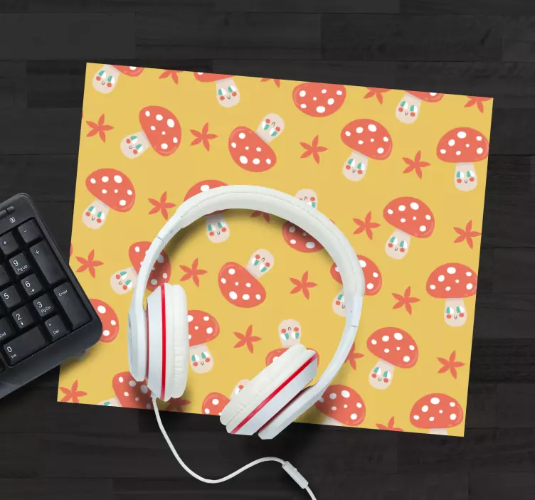 Tapis de souris motif champignon joyeux - TenStickers