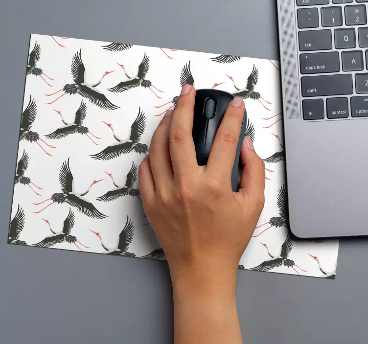 Tapis de souris motif cigogne noire - TenStickers