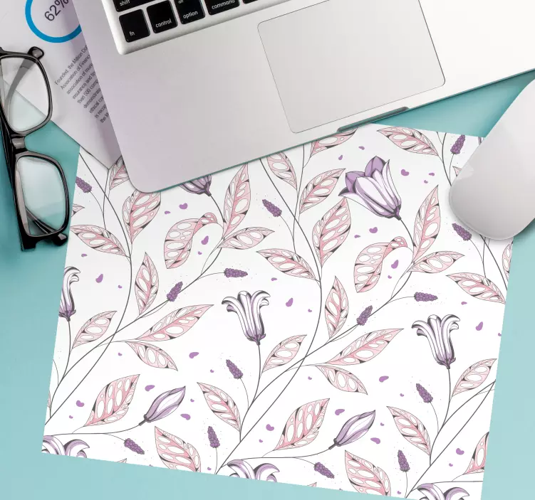 Tapis de souris motif composition de feuilles botaniques - TenStickers