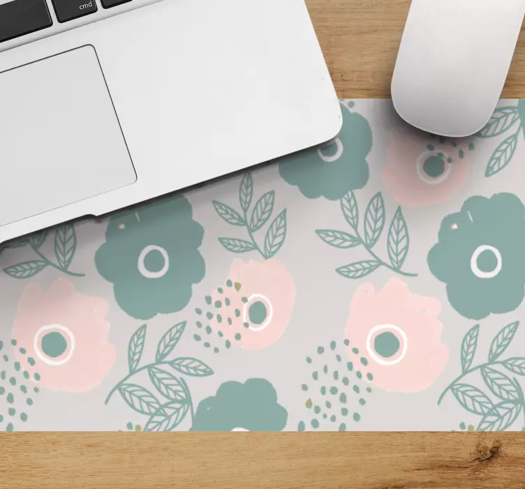 Tapis de souris motif composition de feuilles florales - TenStickers