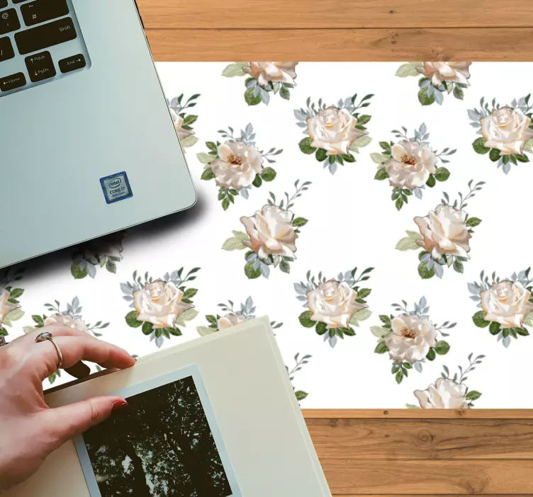 Tapis de souris motif composition d'éléments floraux - TenStickers