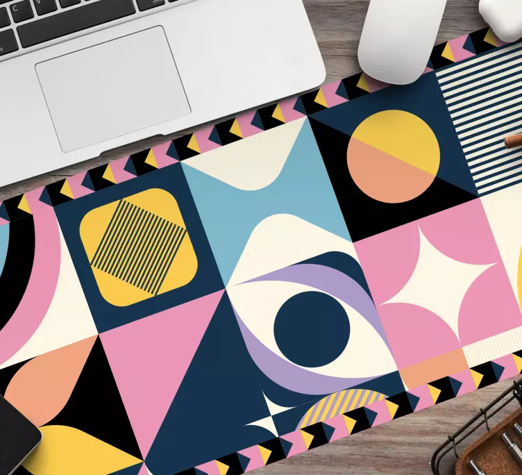 Tapis de souris motif composition géométrique abstraite - TenStickers