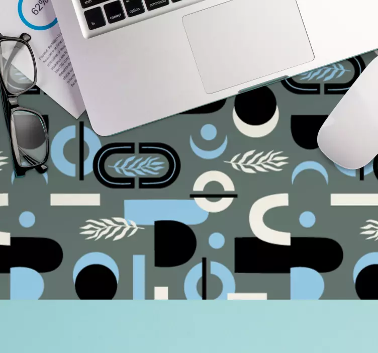 Tapis de souris motif concept de feuille géométrique - TenStickers