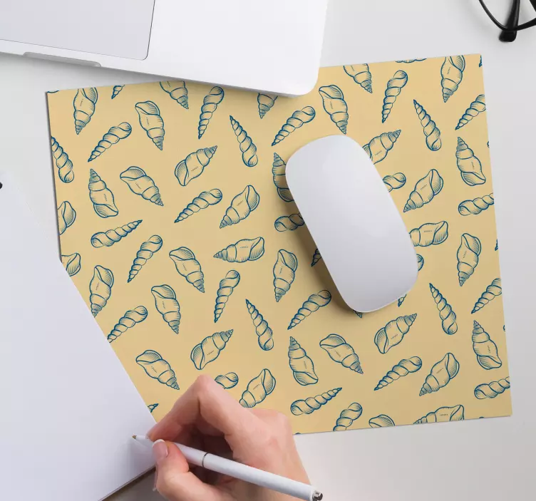 Tapis de souris motif coquillage spiralé - TenStickers
