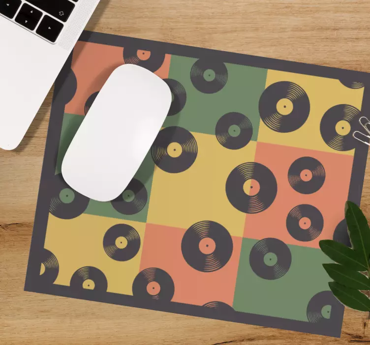Tapis de souris motif disque vinyle - TenStickers
