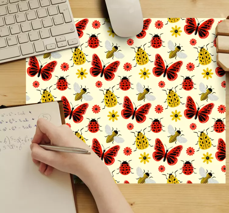 Tapis de souris motif Éléments de nature colorés - TenStickers