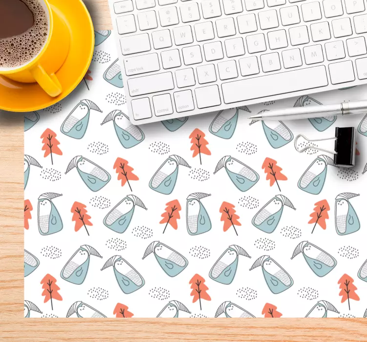 Tapis de souris motif feuillage ludique - TenStickers