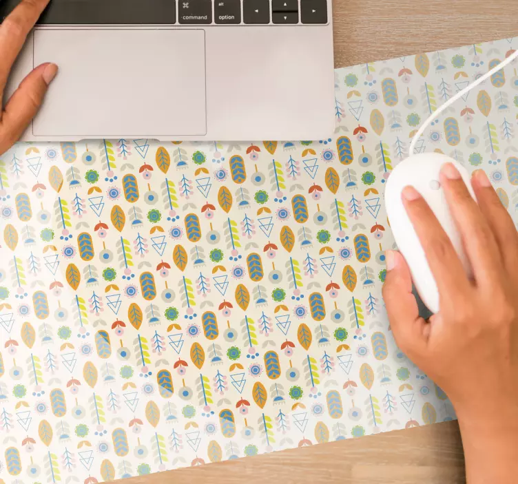 Tapis de souris motif feuilles inspirées de la nature - TenStickers