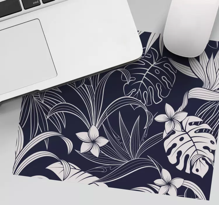 Tapis de souris motif floral tropical - TenStickers